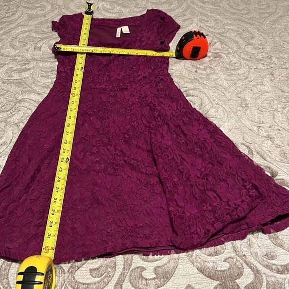 Red Camel Grape Square Neck Midi Lace Size M - Picture 8 of 11